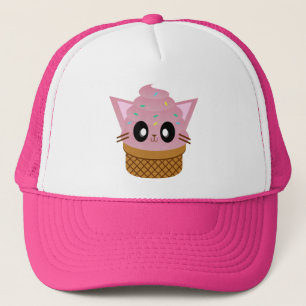 かわいいの子猫の円錐形のアイスクリーム猫の猫の鳴き声 キャップ