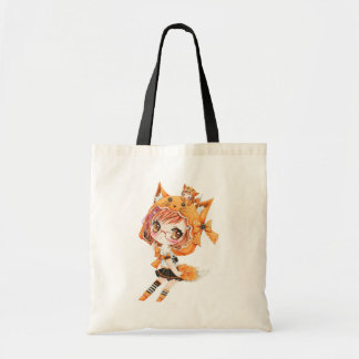 かわいいの孤の女の子 トートバッグ