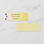 かわいいの幸せな顔の細いプロフィールカード スキニー名刺 (正面/裏面)