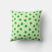 かわいいの幸運な4つの葉のクローバーのリバーシブル クッション (裏面)