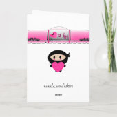 かわいいの忍者のバレンタインデーカード シーズンカード (裏面)