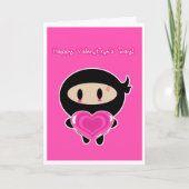 かわいいの忍者のバレンタインデーカード シーズンカード (正面)