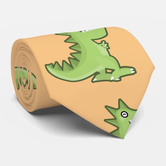 かわいいの恐竜 ネクタイ (ロール)