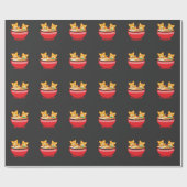 かわいいの日本のな日本製アニメのコーギー犬のおもしろいなラーメンのギフト ラッピングペーパー (フラット)