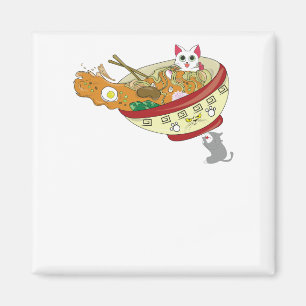 かわいいの日本製アニメ猫のワイシャツの日本のなラーメンヌードルのギ マグネット