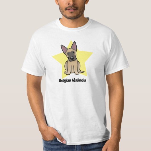 かわいいの星のベルギー人Malinois Tシャツ (正面)