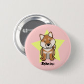 かわいいの星の柴犬 缶バッジ (正面&裏面)