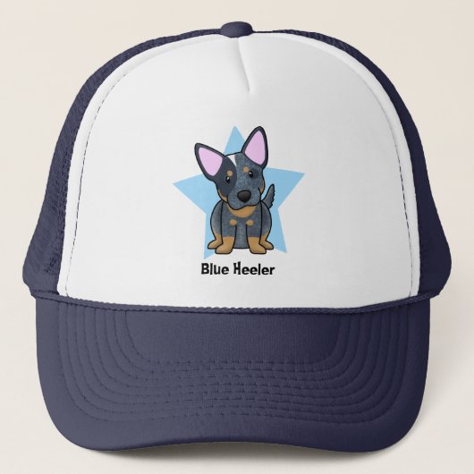 かわいいの星の青Heeler キャップ (正面)