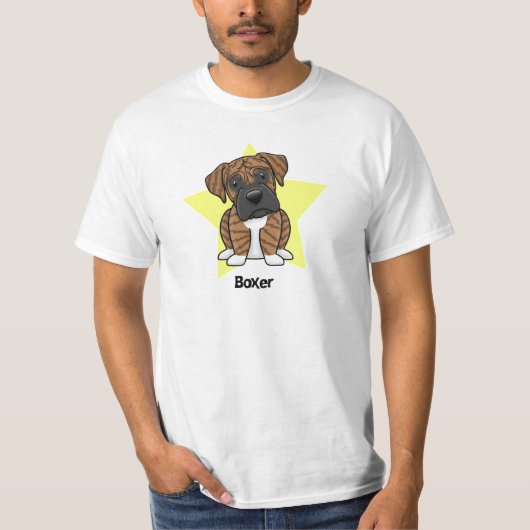 かわいいの星のBrindleボクサー Tシャツ (正面)