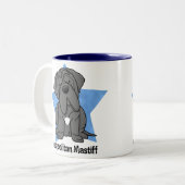 かわいいの星のNeapolitanマスティフ ツートーンマグカップ (正面左)