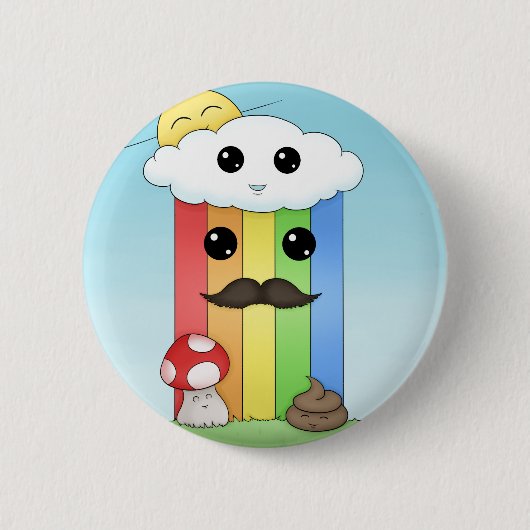 かわいいの晴れた日 缶バッジ (正面)