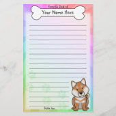 かわいいの柴犬の文房具 便箋 (正面)