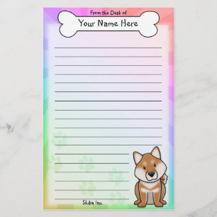 かわいいの柴犬の文房具 便箋