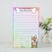 かわいいの柴犬の文房具 便箋 (スタンド正面)