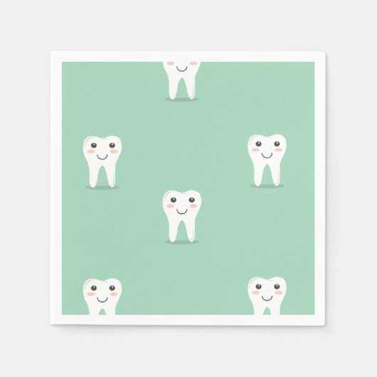 かわいいの歯 スタンダードカクテルナプキン (正面)