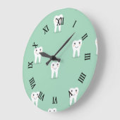 かわいいの歯 ラージ壁時計 (傾斜)