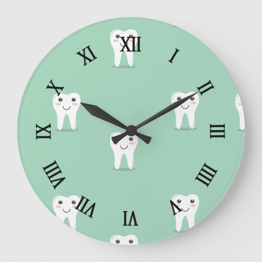 かわいいの歯 ラージ壁時計 (正面)