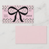 かわいいの水玉模様の弓名刺 名刺 (正面/裏面)