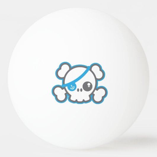 かわいいの海賊スカルのピンポン球 卓球ボール (裏面)
