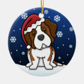 かわいいの漫画のサンベルナール峠のクリスマスのオーナメント セラミックオーナメント (正面)