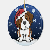 かわいいの漫画のサンベルナール峠のクリスマスのオーナメント セラミックオーナメント (左)