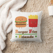 かわいいの漫画のハンバーガーは友人BFFを揚げます クッション (ブランケット)