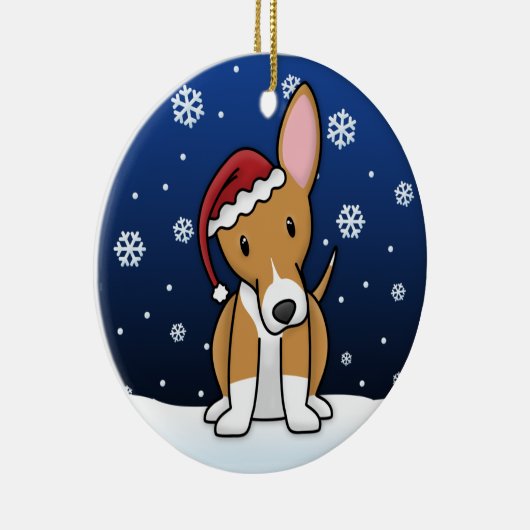 かわいいの漫画のポルトガル人のPodengoのクリスマス セラミックオーナメント (右)