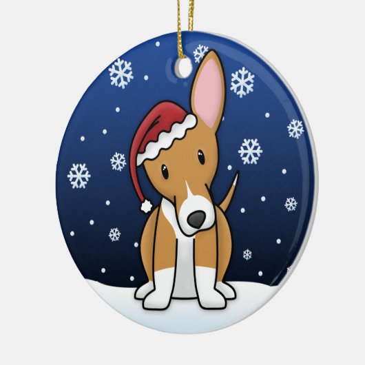 かわいいの漫画のポルトガル人のPodengoのクリスマス セラミックオーナメント (左)