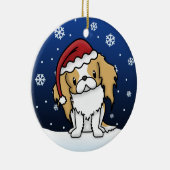 かわいいの漫画の日本人のChinのクリスマスのオーナメント セラミックオーナメント (右)