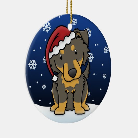 かわいいの漫画の英国の羊飼いのクリスマスのオーナメント セラミックオーナメント (右)