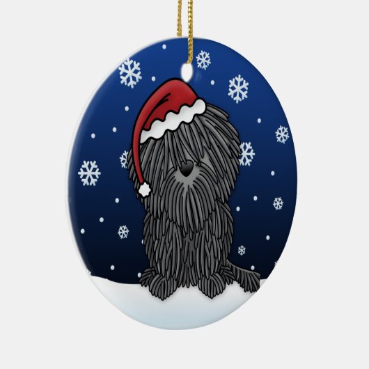かわいいの漫画のPuliのクリスマスのオーナメント セラミックオーナメント (右)