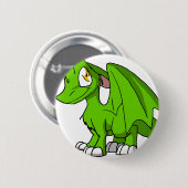 かわいいの漫画のRecolorable SDの毛皮で覆われたドラゴンボタン 缶バッジ (正面&裏面)