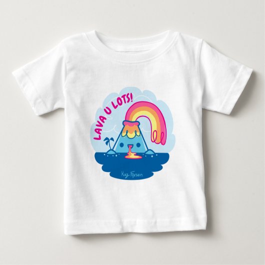 かわいいの火山 ベビーTシャツ (正面)