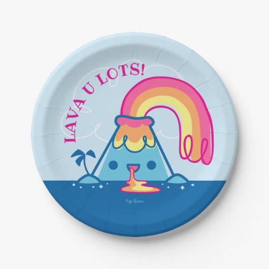 かわいいの火山 ペーパープレート (正面)