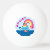 かわいいの火山 卓球ボール (裏面)