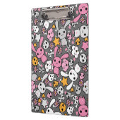 かわいいの灰色パターン クリップボード (左)