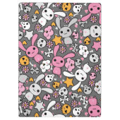 かわいいの灰色パターン クリップボード (裏面)