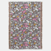 かわいいの灰色パターン スローブランケット (正面縦)