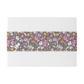 かわいいの灰色パターン 招待状ベリーバンド (裏面例)