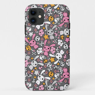 かわいいの灰色パターン iPhone 11 ケース