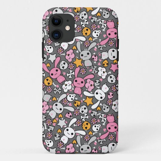 かわいいの灰色パターン Case-Mate iPhoneケース (裏面)