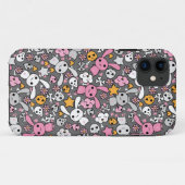 かわいいの灰色パターン Case-Mate iPhoneケース (裏面(横))