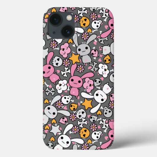 かわいいの灰色パターン Case-Mate iPhoneケース (裏面)