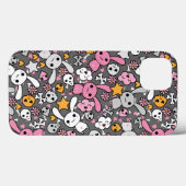 かわいいの灰色パターン Case-Mate iPhoneケース (裏面 (横))