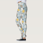 かわいいの熱狂お洒落：かわいい動物のドードル レギンス (左)