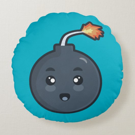 かわいいの爆弾 ラウンドクッション (正面)