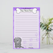 かわいいの白いPuliの文房具 便箋 (スタンド正面)