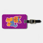 かわいいの短い髪のヨークシャーテリアの漫画犬 ラゲッジタグ (正面横)