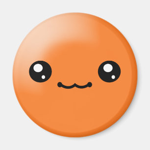 かわいいの砂糖はオレンジ幸せな顔の磁石に点を打ちます マグネット