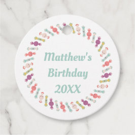 かわいいの笑顔キャンディプレゼントラベルのパーソナライズ フェイバータグ